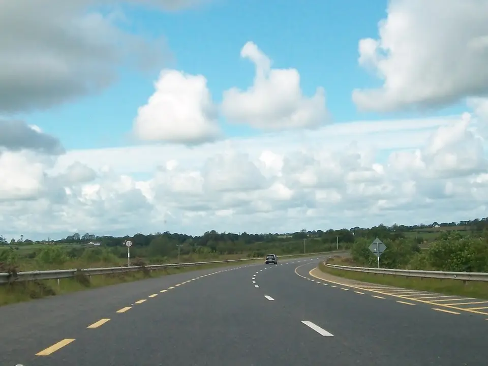 View west along the N5 at Scramoge
