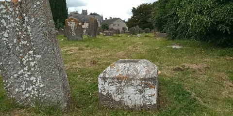Wayside Cross Edmund Purcell (base of a wayside cross for Edmund Purcell in St. Patrick's Graveyard, Kilkenny)